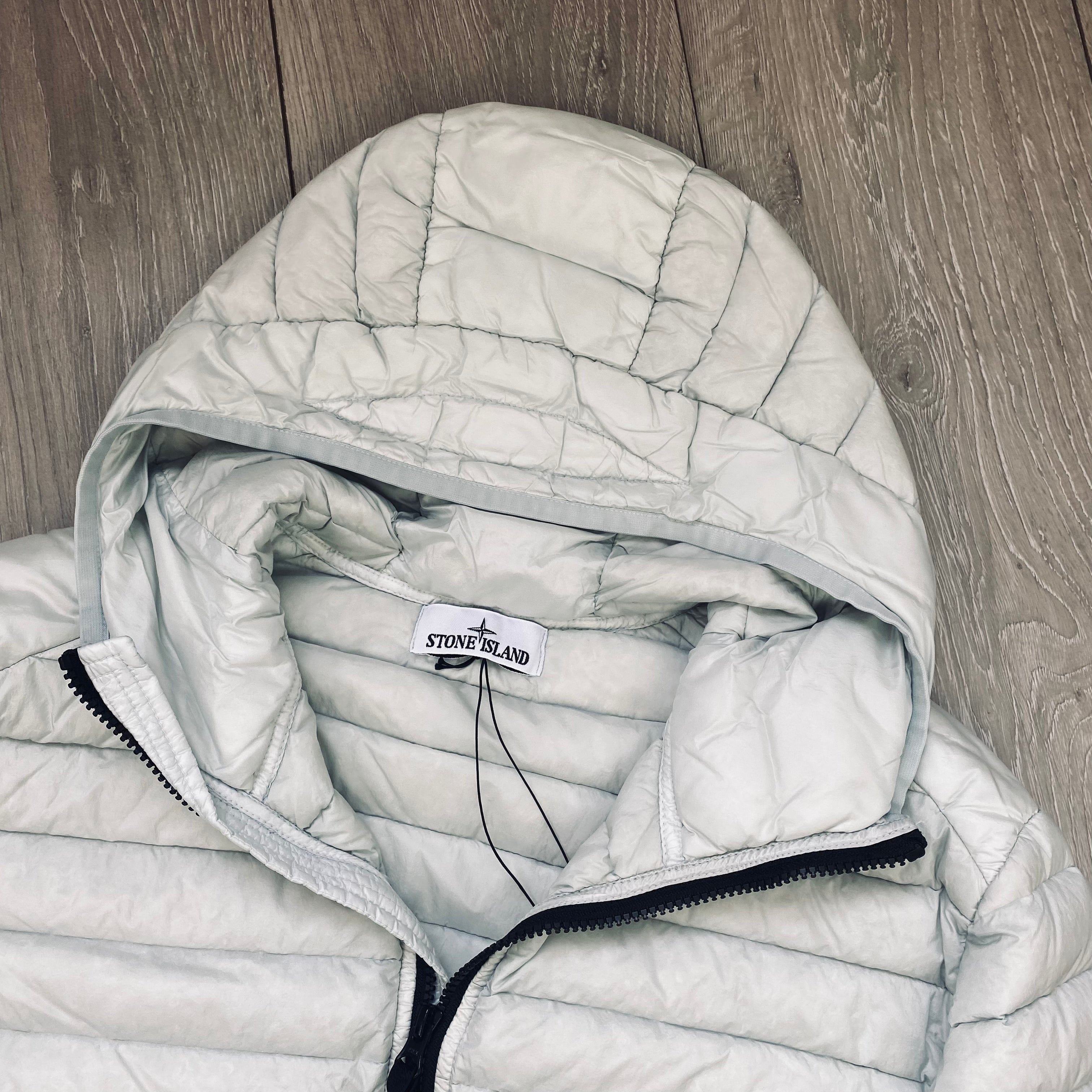 Stone Island Woven Down Jacket - Pearl Grey