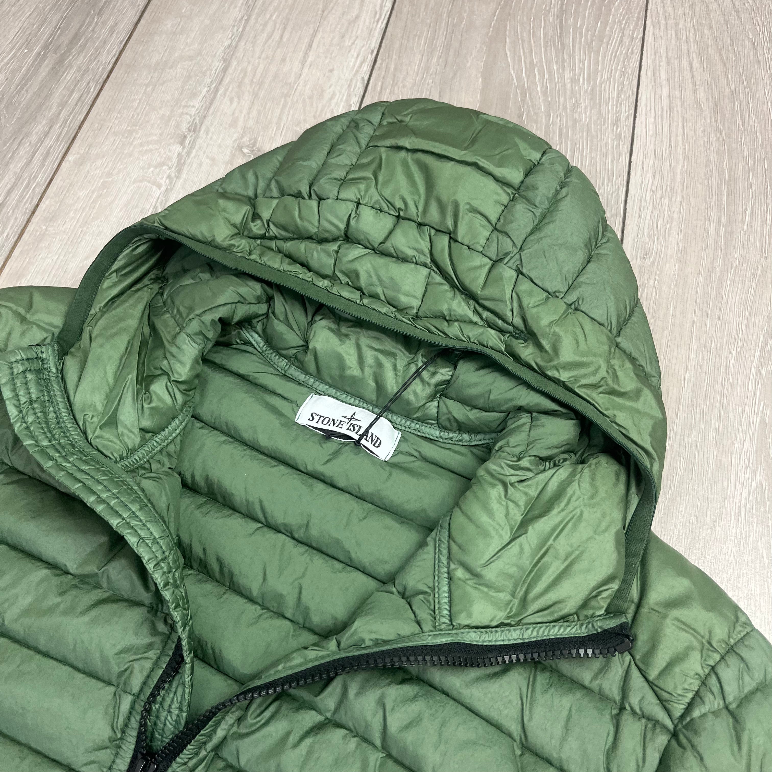 Stone Island Woven Down Jacket - Olive