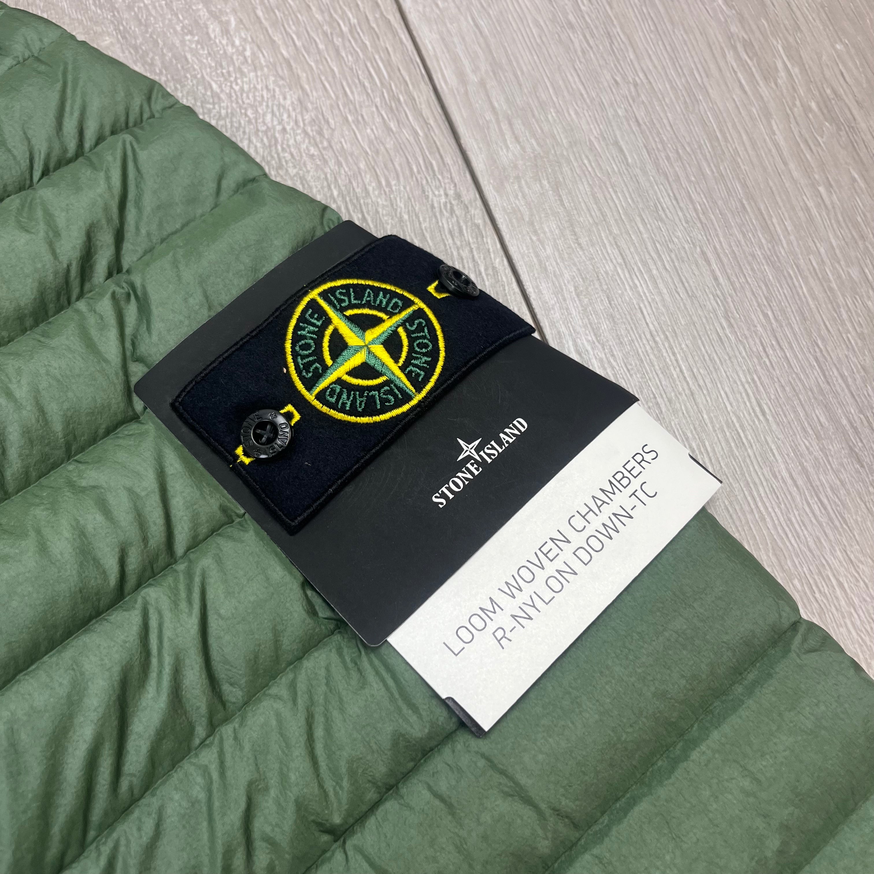 Stone Island Woven Down Jacket - Olive