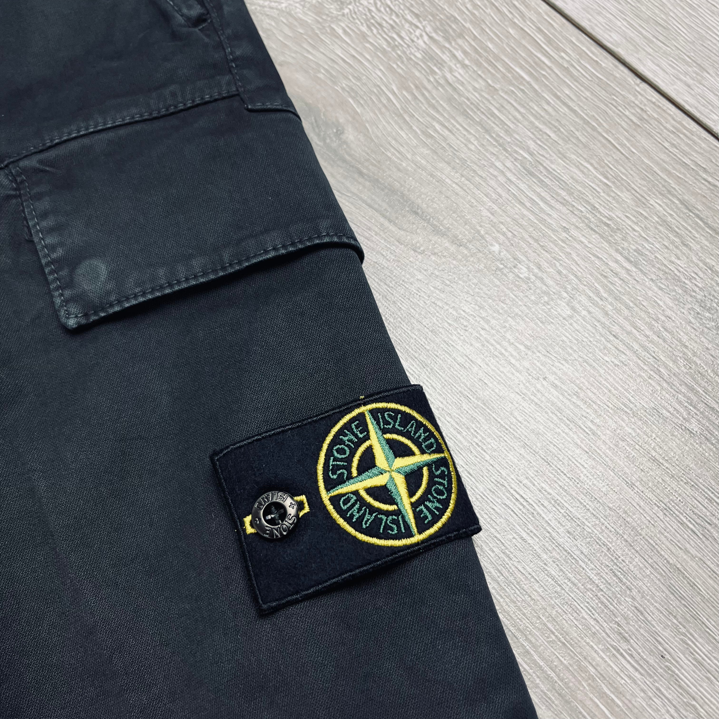 Stone Island Cargo Trousers - Black